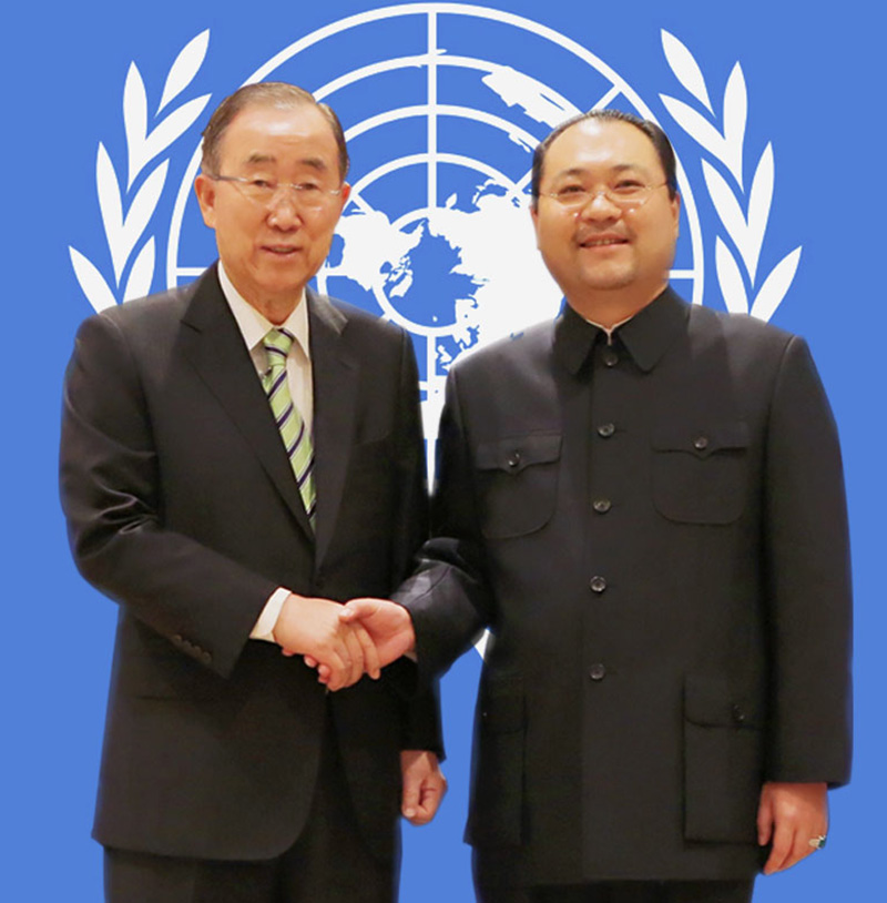 第八任联合国秘书长潘基文阁下高度赞赏太和木作修复世界文化遗产故宫博物院乾隆花园文物家具